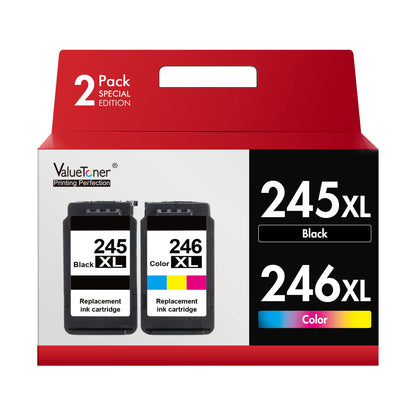 Valuetoner 245XL 246XL Ink Cartridge Combo Pack Replacement for Canon Ink 245 and 246 243 244 for Pixma TR4520 TR4527 MG2522 MG2520 MX490 MX492 TS202 TS302 TS3320 MG2920 Printer (Black, Color)