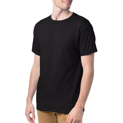 Hanes Men's Short Sleeve Comfort Soft T-Shirt, Black, Large (Pack of 4)