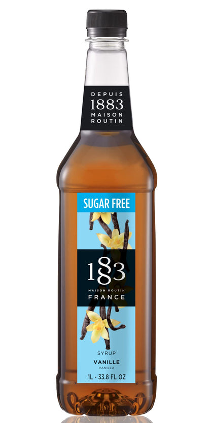Maison Routin 1883 Sugar Free Vanilla Syrup, Pet Bottle 1000 Milliliter 1883 MAISON ROUTIN