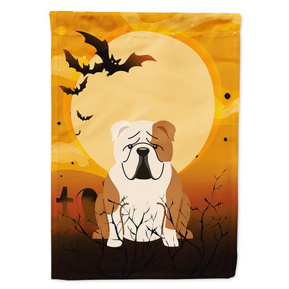Caroline's Treasures BB4391CHF Halloween English Bulldog Fawn White Canvas House Size Flag, Large, Multicolor