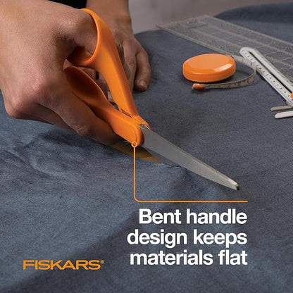 Fiskars 8" Original Orange-Handled Craft & Fabric Scissors, All Purpose