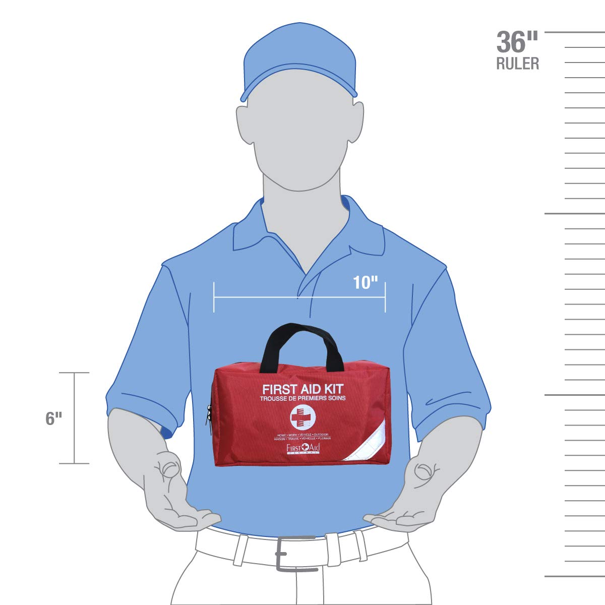 First Aid Central AZ-ESSFAK Essential Emergency First Aid Kit For Home, Travel, and Work, 111 Pieces - Available at All In One Marketplace Canada