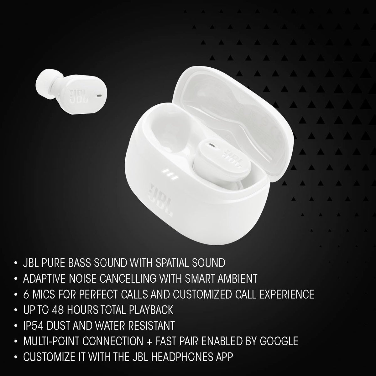 JBL Tune Buds 2 - True Wireless Noise Cancelling Earbuds - Black