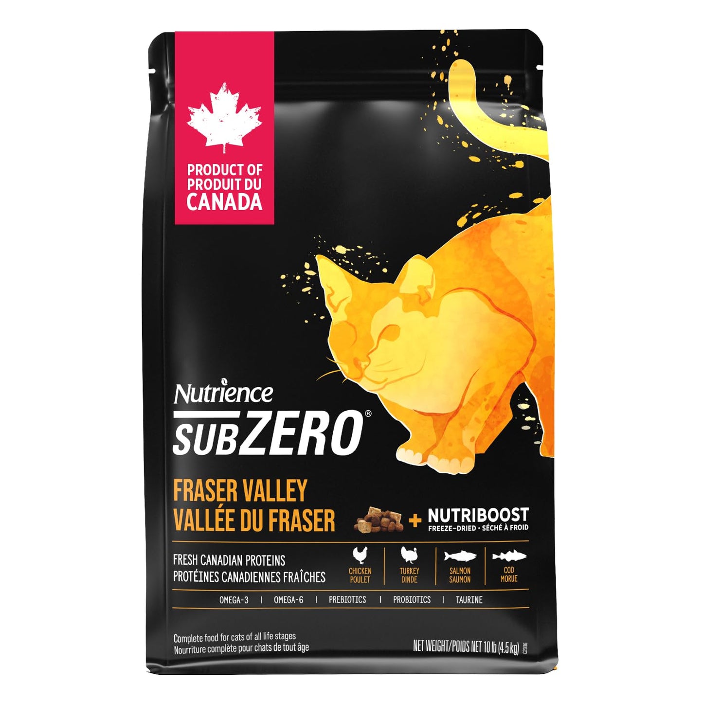 Nutrience Grain Free High Protein Subzero Cat Food Dry, 4.5 kg (10 lb), Canadian Fraser Valley, Dry Cat Food, Nourriture Pour Chat 🍁 All In One Marketplace Canada