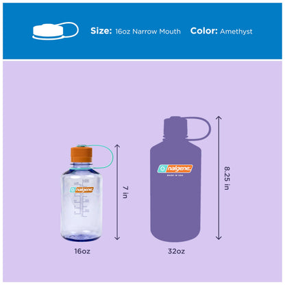 Nalgene 16 oz Narrow Mouth Water Bottle, Amethyst 🍁 All In One Marketplace Canada