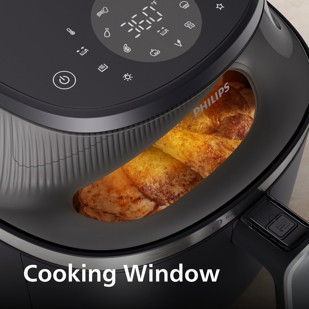 Philips 3000 Series Air Fryer with Window, 16 Ways to Cook, 6.5 Qt, Black