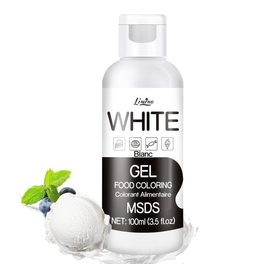 Gel Food Coloring - 3.5 fl.oz Vivid Food Coloring Gel for Baking, Cake Decorating, Cookie, Fondant, Macaron - Tasteless Concentrated Edible Food Color Dye for Icing, Slime, Drinks, DIY Crafts (White) 🍁 All In One Marketplace Canada