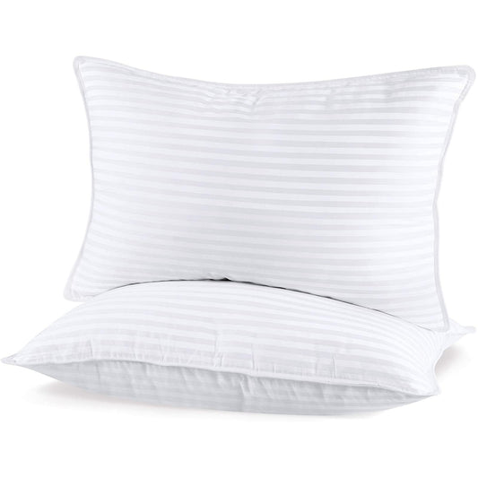 SHERWOOD Pillows Queen Size 2 Pack Hotel Pillow with Cotton Cover and Down Alternative Fiber Fill Bed Pillow for Sleeping(White, Queen 20x30 inch)