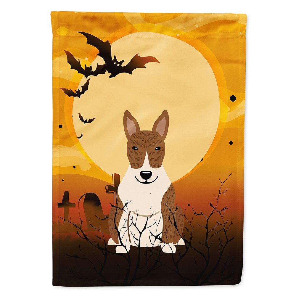 Caroline's Treasures BB4403CHF Halloween Bull Terrier Brindle Canvas House Size Flag, Large, Multicolor
