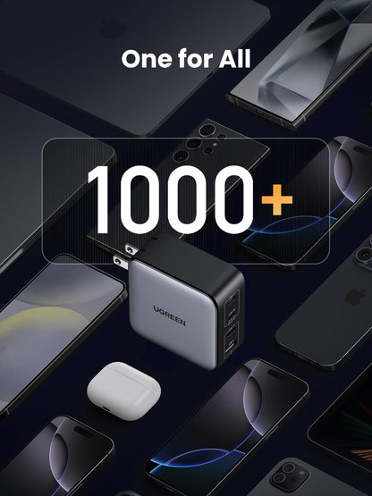 UGREEN Nexode 100W USB C Charger Block, 4-Port GaN Charger Block Fast Charger Compatible for MacBook Pro/Air, iPhone 17 Pro Max/iPhone Air, iPad Pro, Galaxy S26 S25, Pixel, Steam Deck, Black - Available at All In One Marketplace Canada
