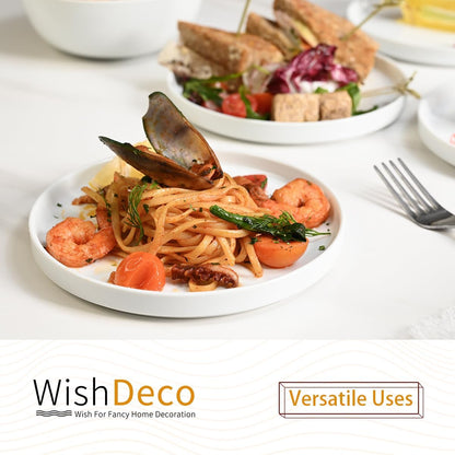 WishDeco Ceramic Appetizer Plates Set of 6, Small Dessert Plates 18 cm 🍁 All In One Marketplace Canada