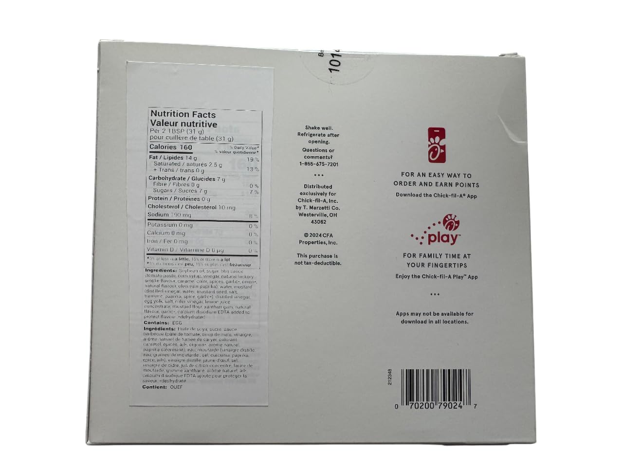 Chick-fil-A Sauce 2-Pack - 24 FL OZ Bottles (709ml Each)