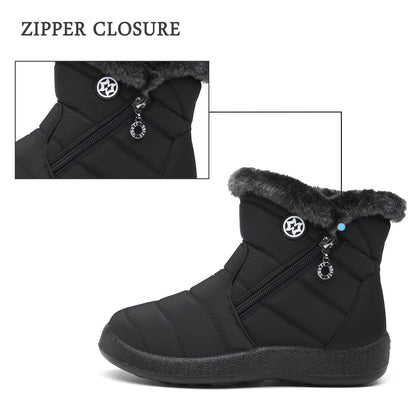 Snow Boots for Women Winter Boots Waterproof, Black A, 8US=40EU 🍁 All In One Marketplace Canada