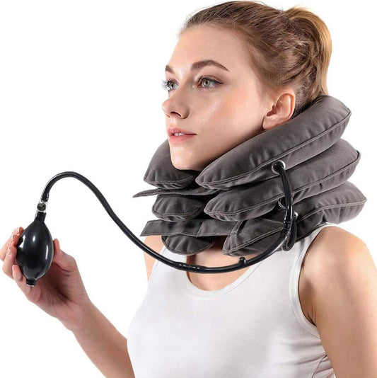 Cervical Neck Traction Device for Instant Neck Pain Relief - Inflatable & Adjustable Neck Stretcher Neck Support Brace, Neck Traction Pillow for Home Use Neck Decompression - Available at All In One Marketplace Canada