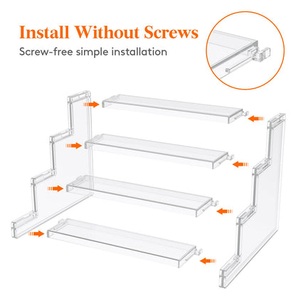 Lifewit 4 Tier Acrylic Perfume Organizer, Clear Fragrance Shelf,1 Pack 🍁 All In One Marketplace Canada