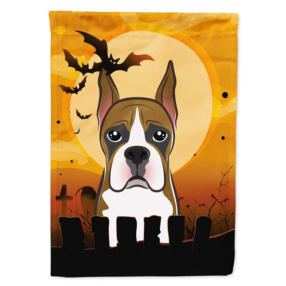 Caroline's Treasures BB1781CHF Halloween Boxer Canvas House Size Flag, Multicolor, Large