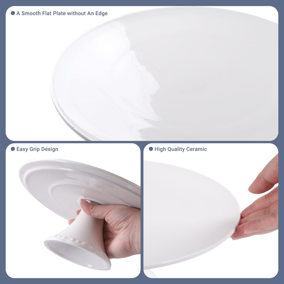BPFY Ceramic White Cake Stand for Snacks and Cookies (Holds 10-Inch Cake) 🍁 All In One Marketplace Canada