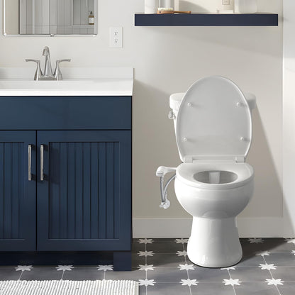 SAMODRA Ultra-Slim Bidet Attachment, Minimalist Non-Electric Dual Nozzle (Frontal & Rear Wash) Adjustable Water Pressure, Fresh Water Bidet Toilet Seat Attachment, Easy to Install
