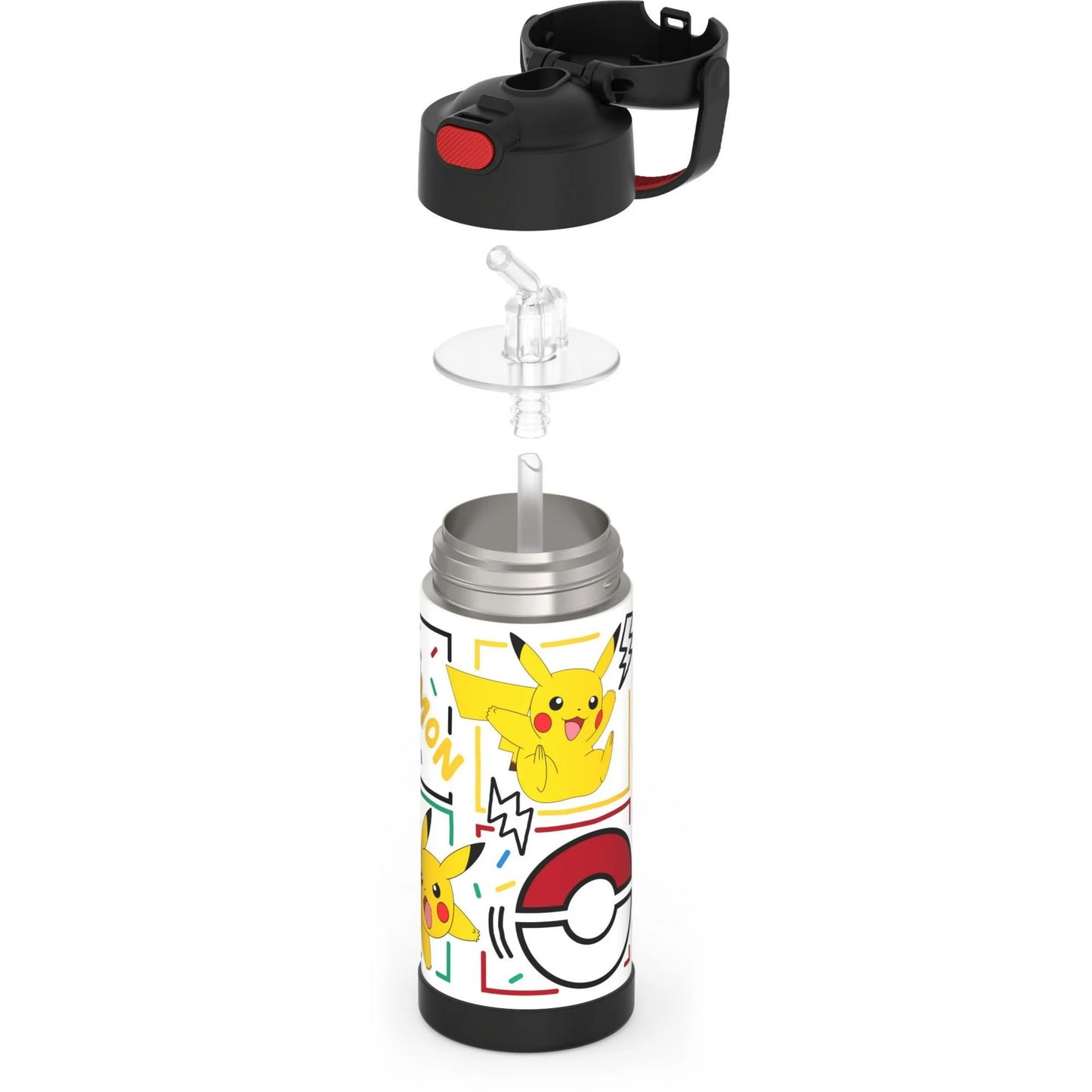 THERMOS FUNTAINER Water Bottle with Straw, 14oz, Pokemon