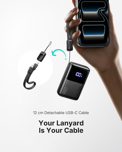 INIU Power Bank, Smallest Portable Charger 10000mAh, 45W Fast Charging Mini Battery Pack with Detachable USB-C Cable, Flight-Safe Travel Powerbank for iPhone 17 16 15 Pro Max, Samsung S26, iPad, etc - Available at All In One Marketplace Canada