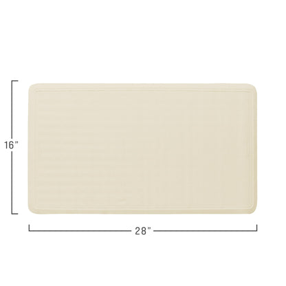 Rubbermaid Commercial Products Bath Tub and Shower Mat | Large - 28 x 16 in. | White | Machine Washable | Safti-Grip Non-Slip Bathroom Mat with Suction Cups for Home/Hotel/Shower/Bathtub Rubbermaid Commercial