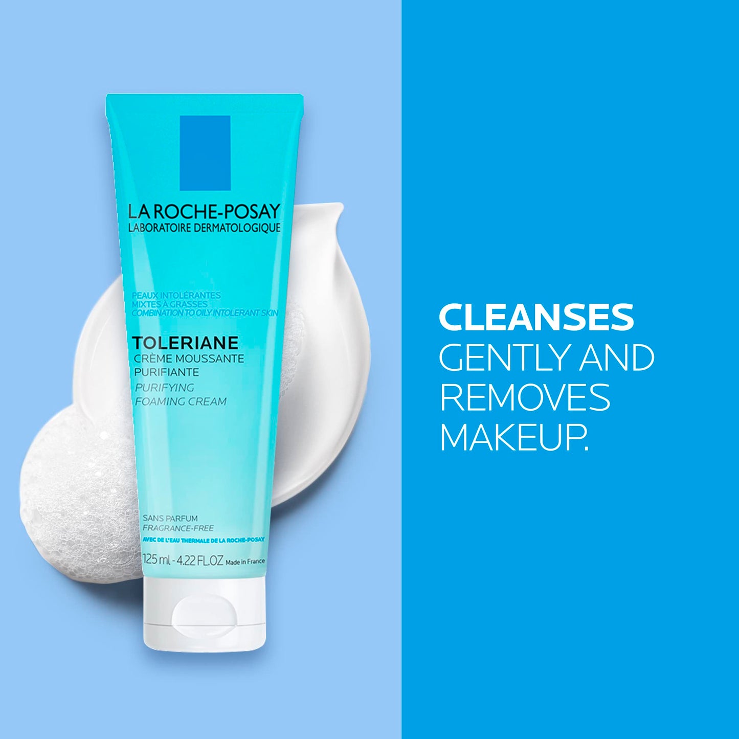 La Roche-Posay Face Cleanser, Toleriane Purifying Foaming Cream for Sensitive Skin with Glycerin, Cleanser and Makeup Remover, Fragrance Free, Preservative Free, Soap Free, Dermatologist Recommended Brand, 125 ML 🍁 All In One Marketplace Canada La Roche-Posay