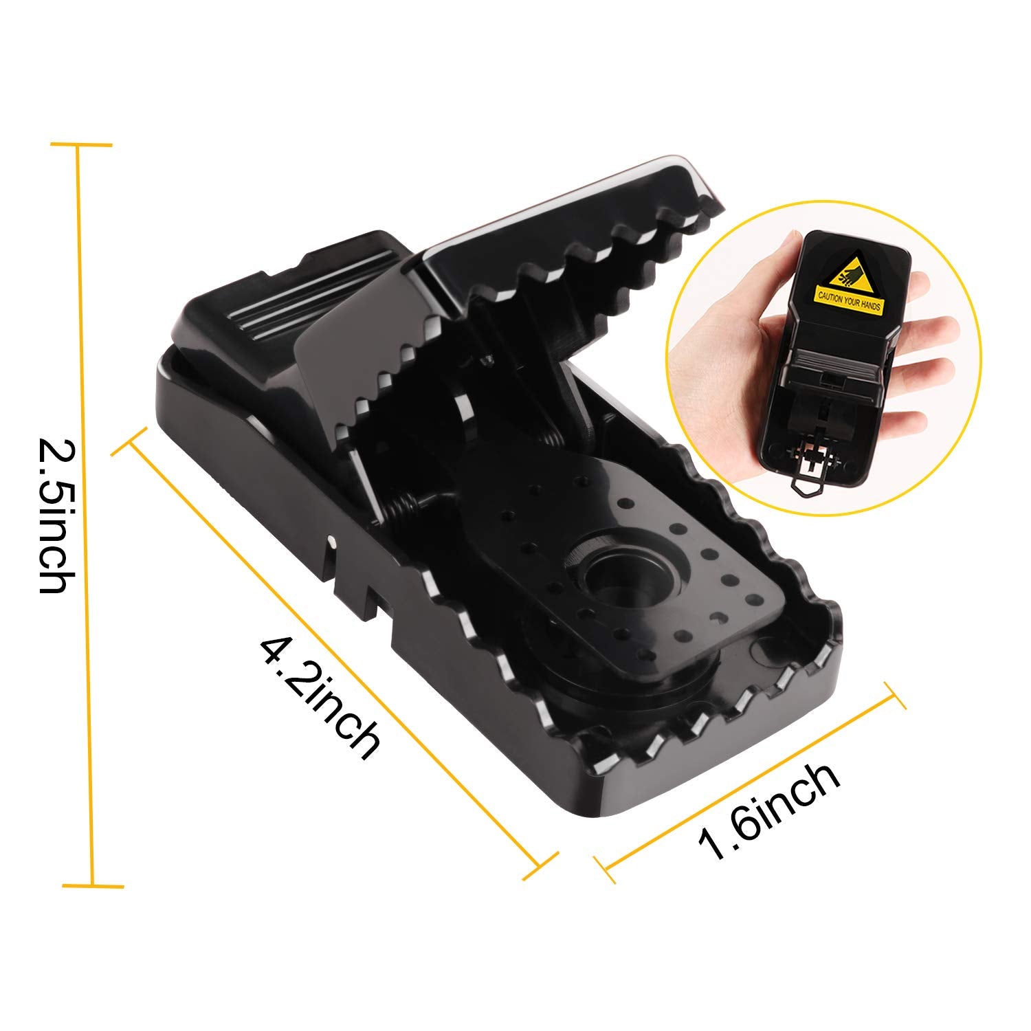 Mouse Traps 8 Pack - Humane Instant Catch Reusable Indoor/Outdoor Snap Traps for Small Mice, Safe & Effective Rodent Catcher with Easy Clean Design (Kids & Pets Friendly)