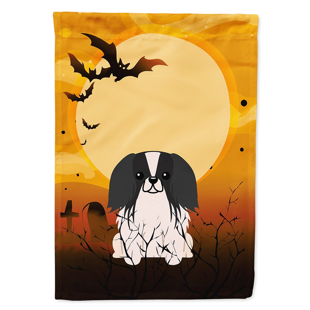 Caroline's Treasures BB4371CHF Halloween Pekingnese Black White Flag Canvas House Size, Large, Multicolor