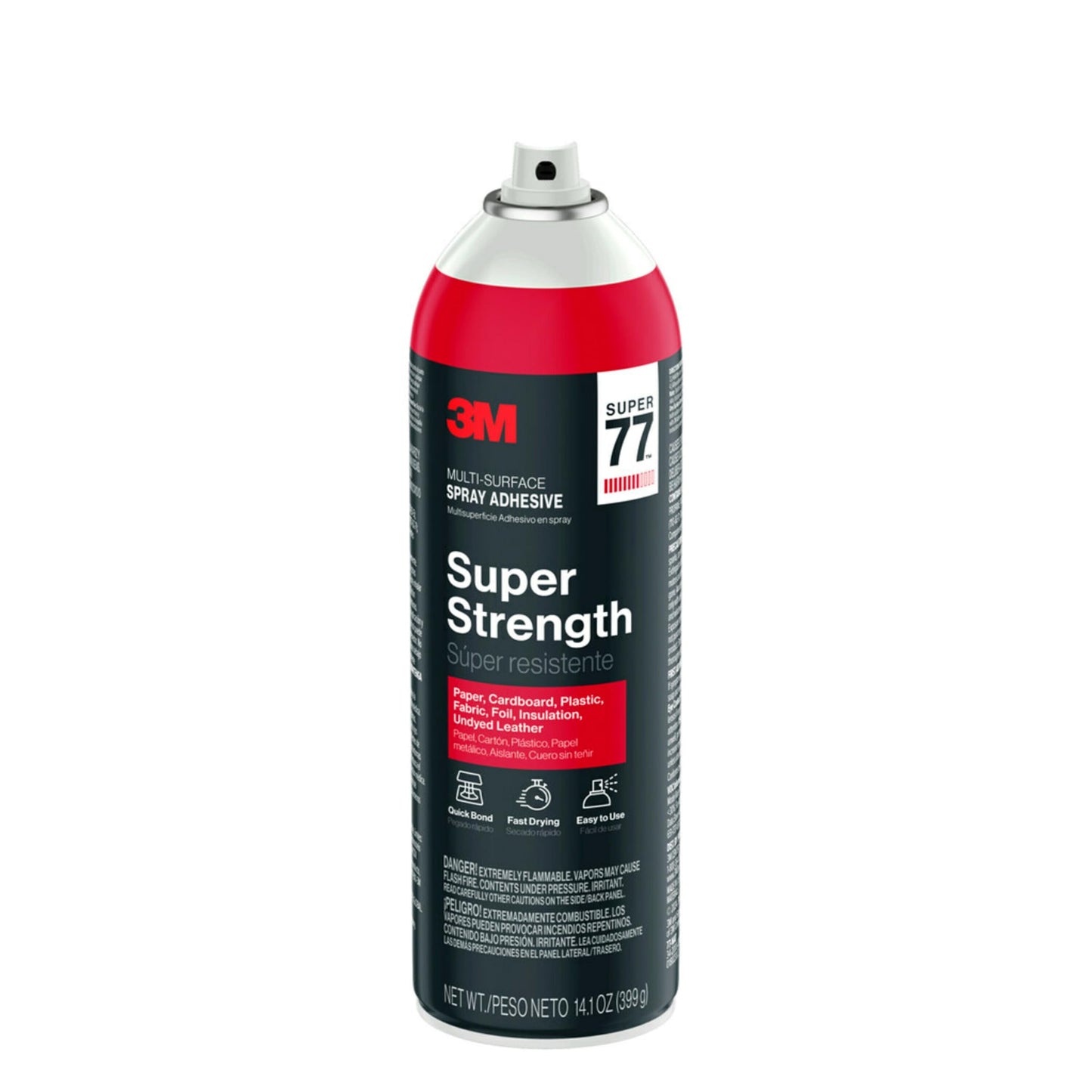 3M Super 77 Multi-Surface Spray Adhesive, 14.1 oz., Low VOC, Quick Bond, Fast Drying, Clear Finish for Foil, Foam, Paper, Metal, Plastic, Fabric, and Cardboard (77-NAT-EF) - Available at All In One Marketplace Canada