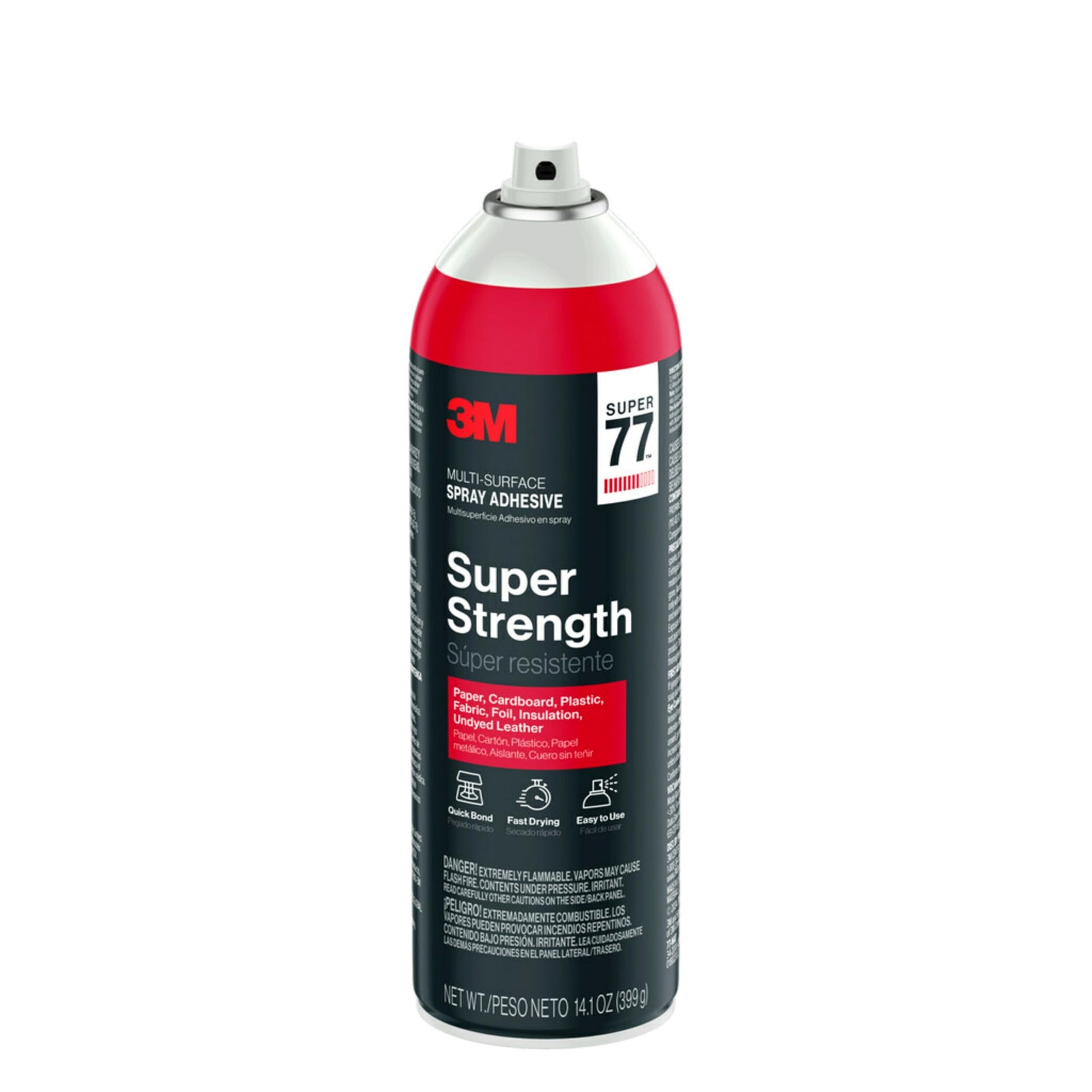 3M Super 77 Multi-Surface Spray Adhesive, 14.1 oz., Low VOC, Quick Bond, Fast Drying, Clear Finish for Foil, Foam, Paper, Metal, Plastic, Fabric, and Cardboard (77-NAT-EF) - Available at All In One Marketplace Canada
