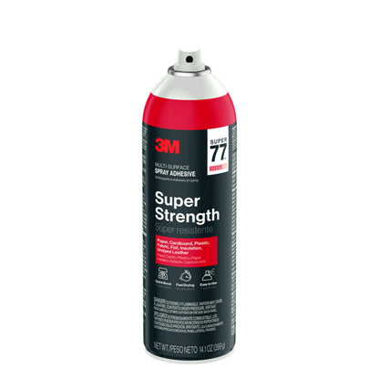 3M Super 77 Multi-Surface Spray Adhesive, 14.1 oz., Low VOC, Quick Bond, Fast Drying, Clear Finish for Foil, Foam, Paper, Metal, Plastic, Fabric, and Cardboard (77-NAT-EF) - Available at All In One Marketplace Canada