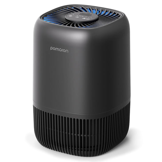 Air Purifiers for Bedroom Home, Air Filter with Fragrance Sponge, H13 True HEPA Filter for Smoke, Allergies, Pollen, Pet Dander, Odor, Dust, Portable Air Purifier for Bedroom Office, MJ012H (BLACK)