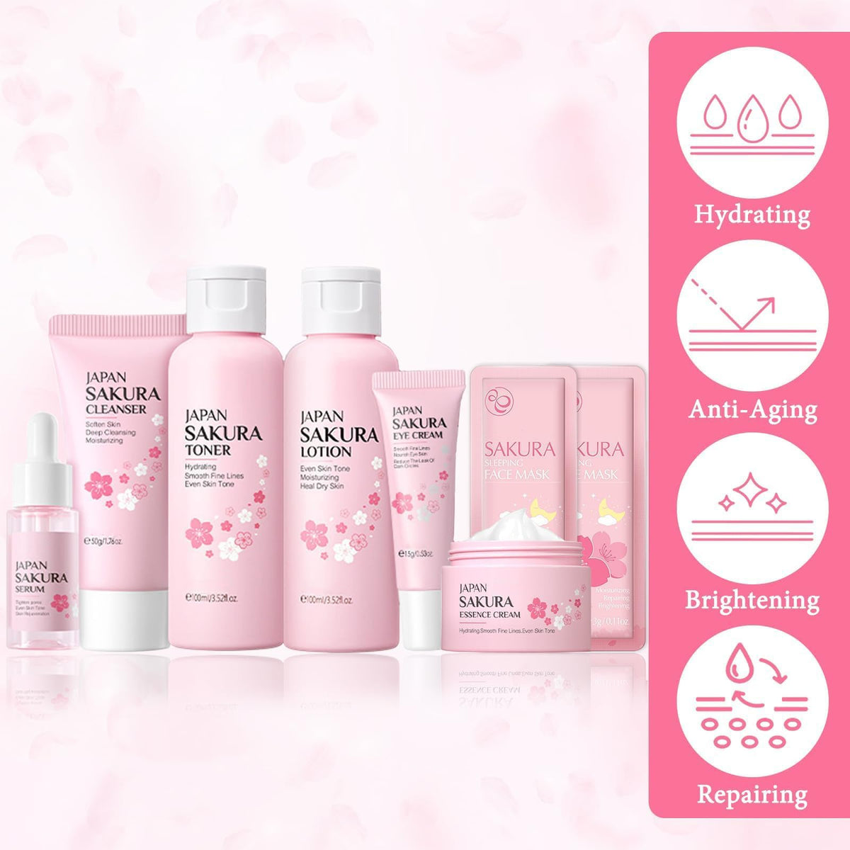 Floral Skin Care Set for Women & Teens,7Pcs Beauty Skincare Gift Kit 🍁 All In One Marketplace Canada