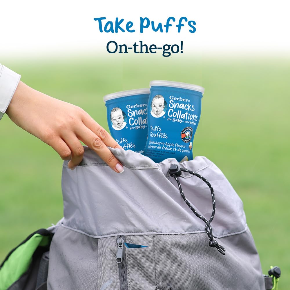 GERBER Puffs Sweet Potato Baby Snacks, 6 Tubs, 252 g 🍁 All In One Marketplace Canada