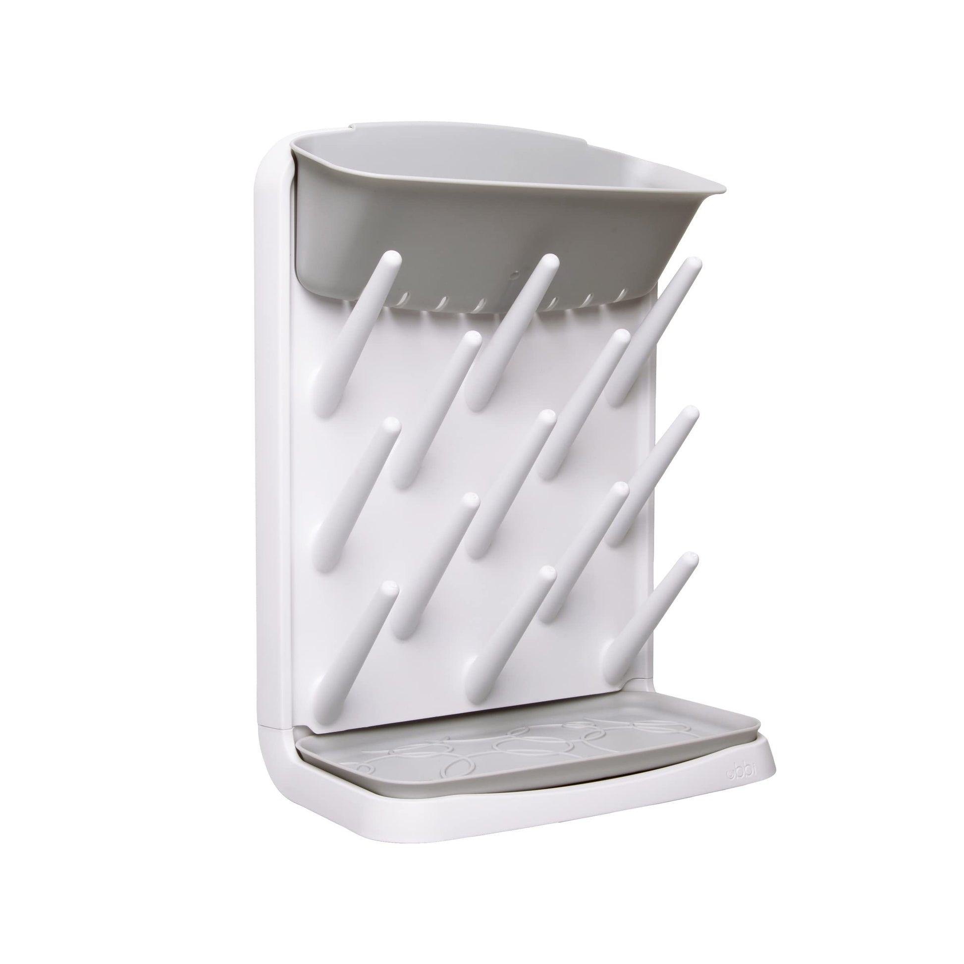 Ubbi Vertical Baby Bottle Drying Rack, Countertop Drying Rack Baby Accessory, Grey Ubbi