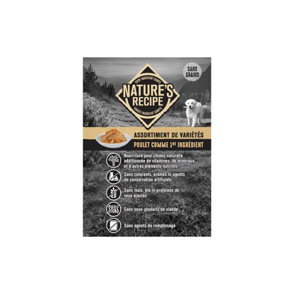 Nature’s Recipe Chicken, Chicken & Duck, Chicken & Venison Wet Dog Food Variety Pack 936 g 12 pk