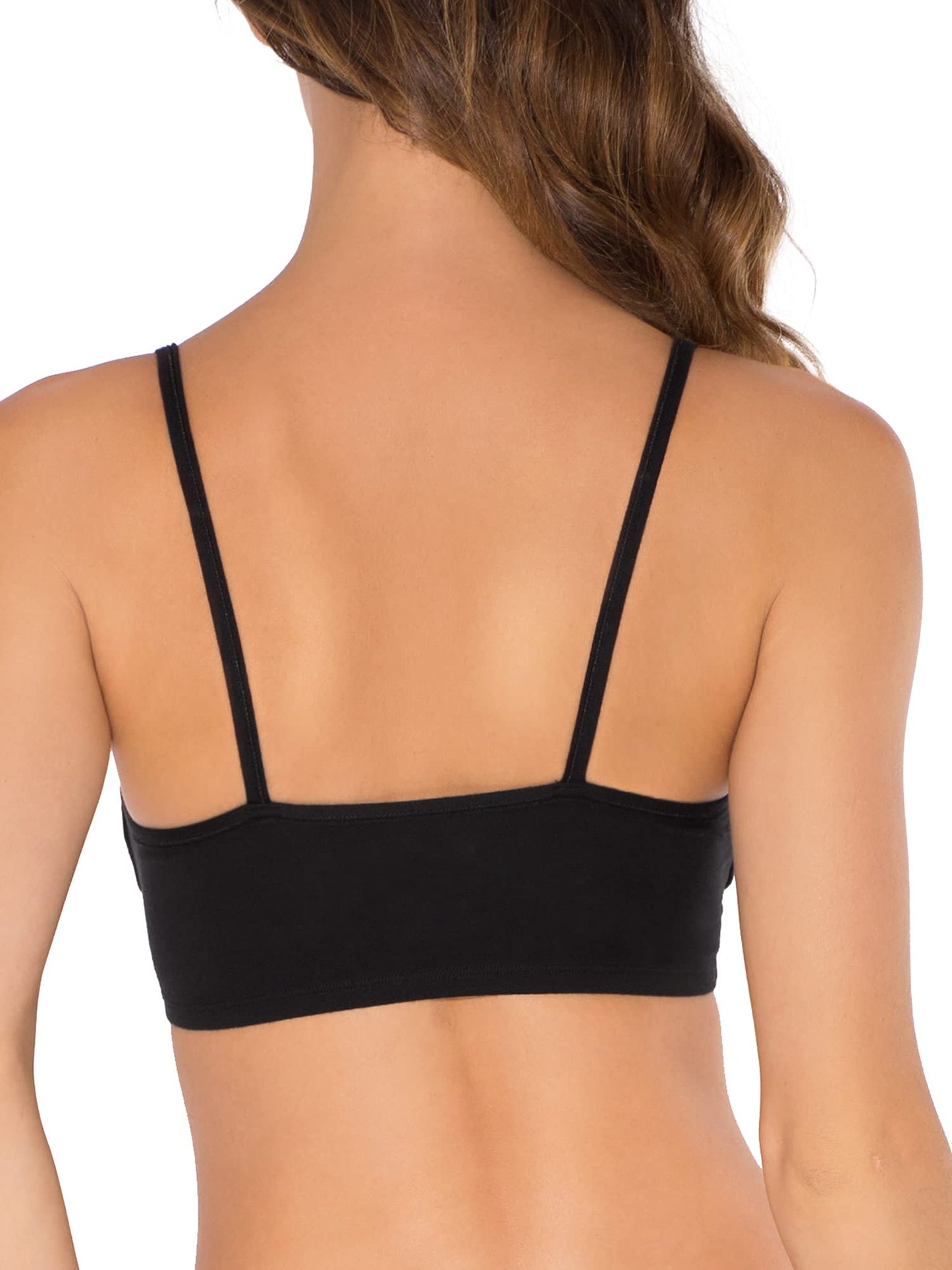 Fruit of the Loom Women's Spaghetti Strap Cotton Pullover Sports Bra Value Pack, Blushing Rose/White/White/Black 4-Pack, 34 🍁 All In One Marketplace Canada