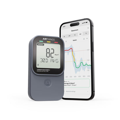 Airthings 325 Corentium Home 2 Smart Digital Radon Detector - Portable and Easy-to-use Radon Testing with Bluetooth connectivity and Humidity & Temperature Sensors 🍁 All In One Marketplace Canada