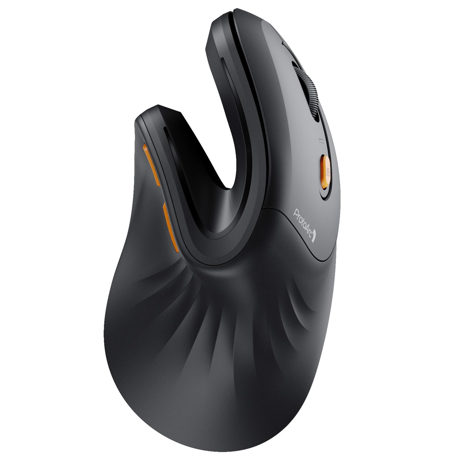 ProtoArc Ergonomic Vertical Mouse, EM11 NL Bluetooth Mouse Wireless Rechargeable Mice with 3 Devices (Bluetooth or USB), Vertical Wireless Mouse for Computer, iPad, Mac, Windows (Black) - Available at All In One Marketplace Canada