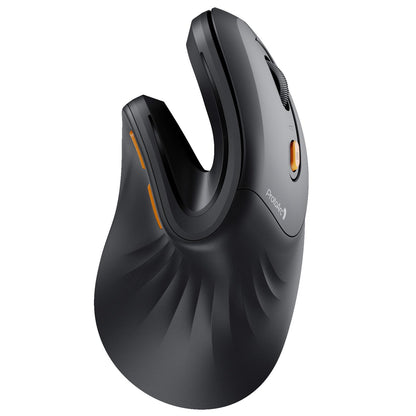 ProtoArc Ergonomic Vertical Mouse, EM11 NL Bluetooth Mouse Wireless Rechargeable Mice with 3 Devices (Bluetooth or USB), Vertical Wireless Mouse for Computer, iPad, Mac, Windows (Black) - Available at All In One Marketplace Canada
