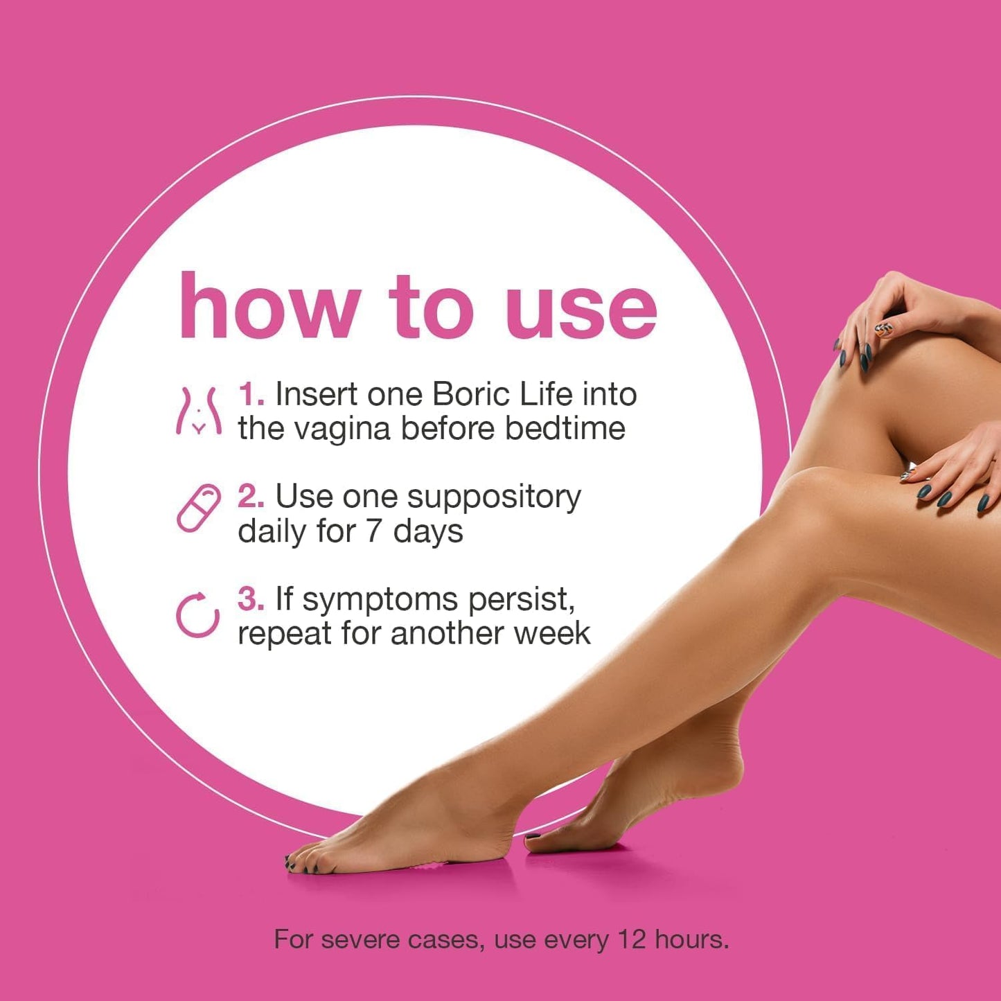 NutraBlast Boric Acid Vaginal Suppositories - 100% Pure Made in USA - Boric Life Intimate Health Support (14 Count) - Available at All In One Marketplace Canada