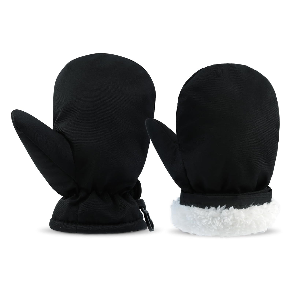 BAVST Baby Winter Waterproof Gloves Toddler Boys Girls Ski Snow Mittens Kids Fleeced Lined Warm Gloves (Black, M(1-2 Years)) 🍁 All In One Marketplace Canada