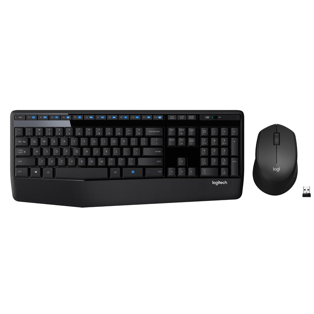 Logitech MK345 Full Size Wireless Keyboard and Mouse Combo - Black