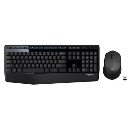 Logitech MK345 Full Size Wireless Keyboard and Mouse Combo - Black