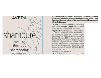 Aveda Shampure Nurturing Shampoo for Fine to Medium Hair | Gently Cleanses Hair | Daily Shampoo | 9% Naturally Derived* | Calming Aroma of Lavender & Ylang Ylang, 250ml - Available at All In One Marketplace Canada