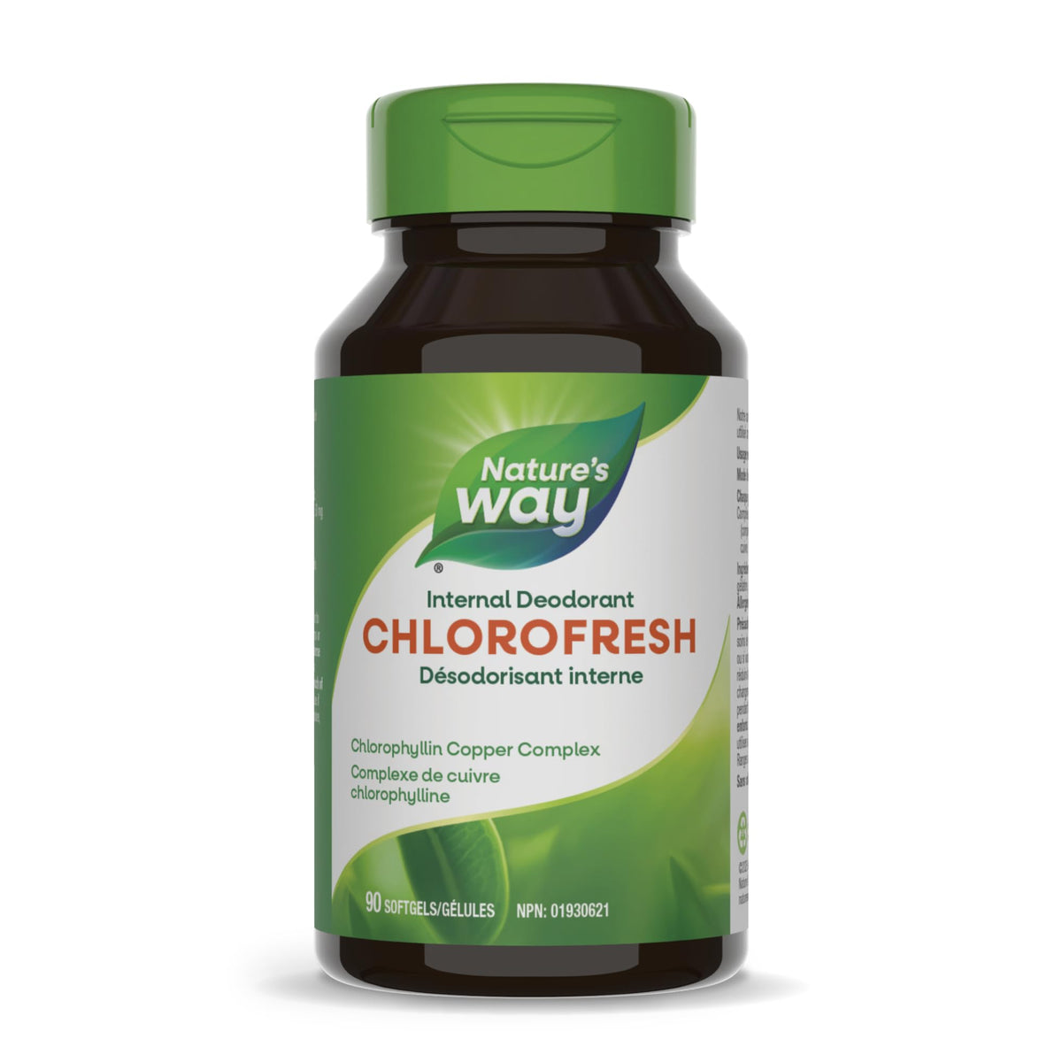 Nature's Way Premium Chlorofresh Softgels - Water-Soluble Chlorophyllin Copper Complex, Internal Deodorant, 90 Softgel Capsules
