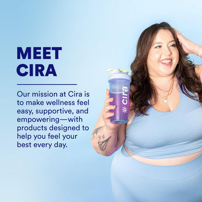 Cira Hydration Electrolytes Powder - Cira x Alicia McCarvell’s Daily Electrolyte Powder, Sugar Free w Himalayan Salt, Magnesium, & Potassium for Dehydration Relief - Self-Love Lemonade, 45 Servings