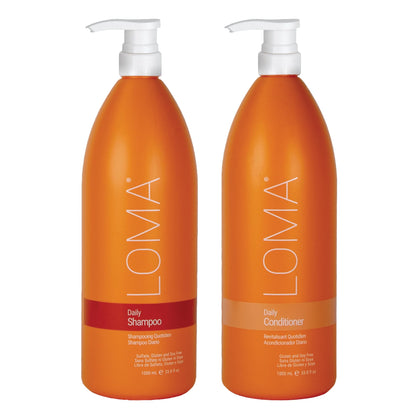 Loma Hair Care Daily Shampoo Daily Conditioner Duo, 33 Fl Oz