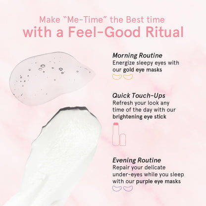grace & stella Under Eye Brightener Balm Stick - Travel Essentials - Caffeine Eye Cream for Dark Circles, Puffiness, Wrinkles - Vegan Moisturizer Stick with Niacinamide, Hyaluronic Acid (0.13oz/3.5g)