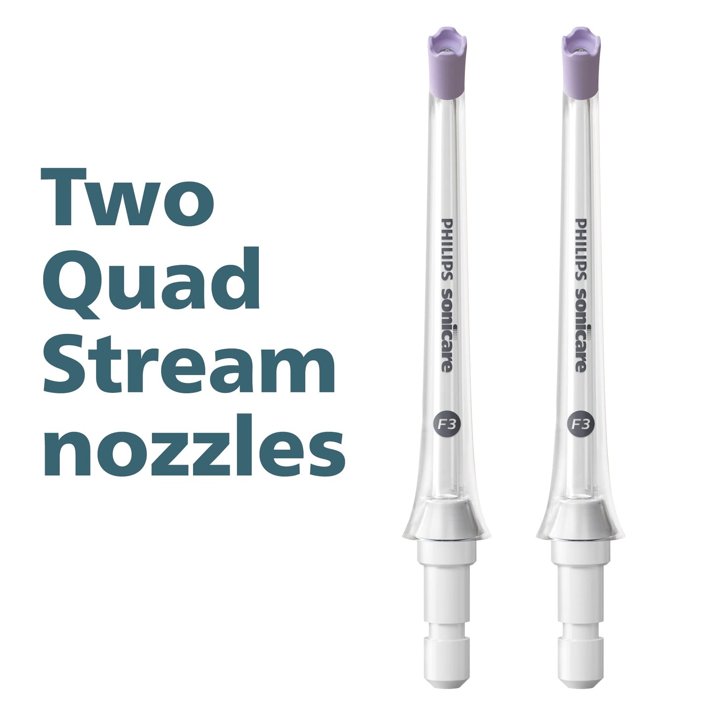 Philips Sonicare Power Flosser Quad Stream Tips, Compatible with Philips Sonicare Power Flosser Only, 2-Pack, HX3062/00 Philips Sonicare
